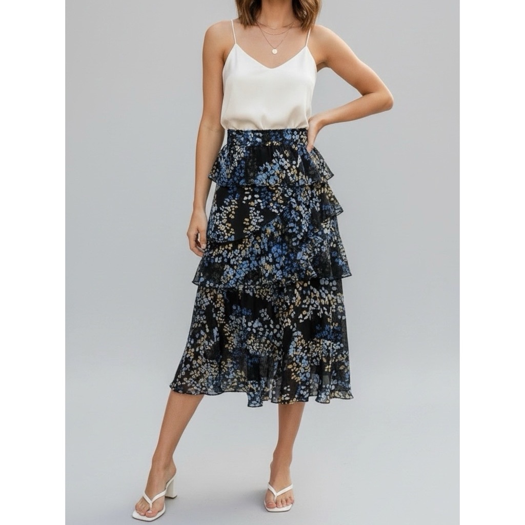 Misa Los Angeles Joseva Skirt, Black Multi, Xs